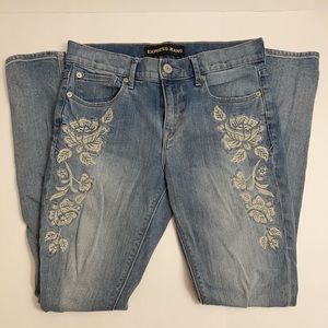 Express Jeans Embroidered Flowers Size 4R